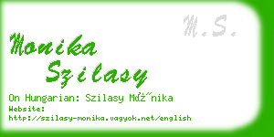 monika szilasy business card